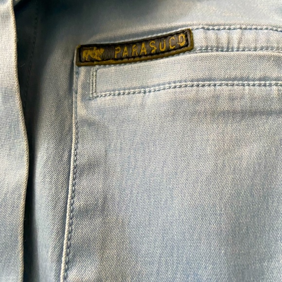 PARASUCO Baby Blue faux leather Jacket M $120 - Picture 6 of 10